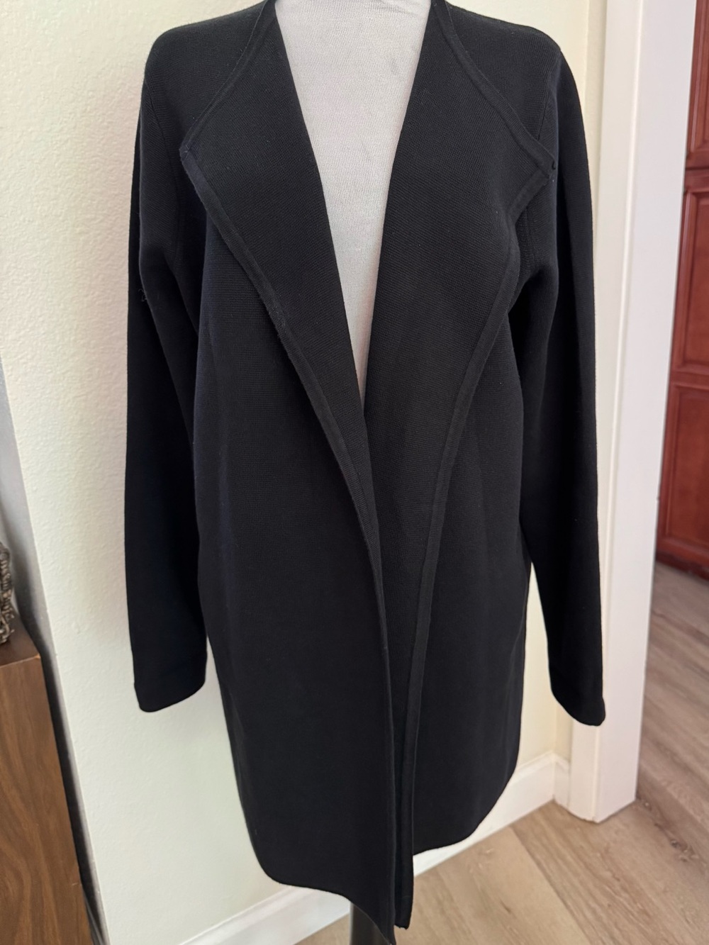 J Crew Open Front Black Longline Cardigan NWOT
